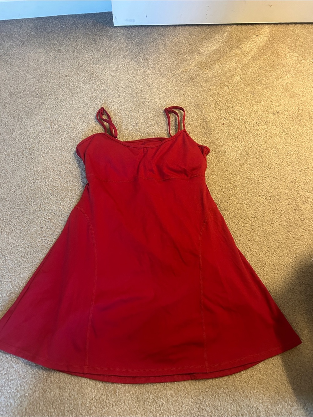 PAC 1980 Red Spaghetti Strap Dress